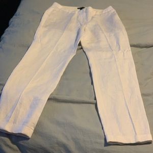 JCrew white linen pants size 2. Worn twice